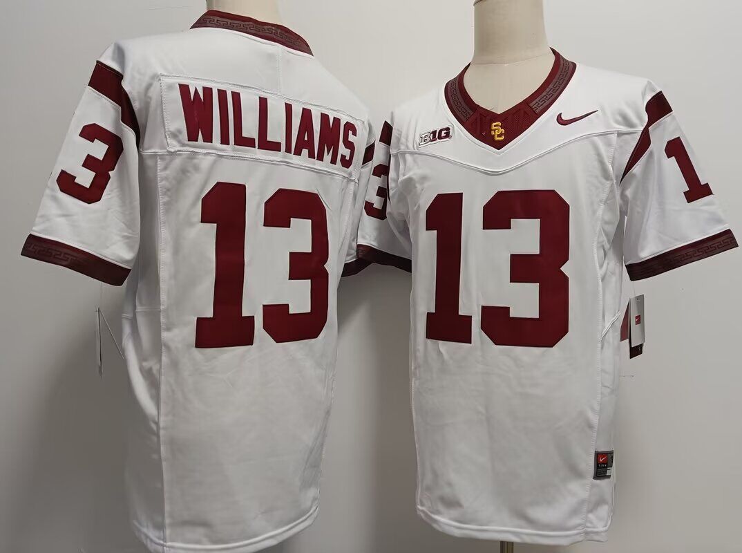 Men USC Trojans #13 Caleb Williams white 2024 Nike NCAA jersey->->NCAA Jersey